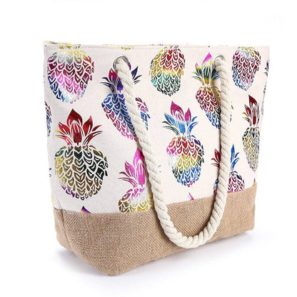 Sac de Plage Femme - Bohême Ananas - Collection Voyage – vue 4 – Yokabag