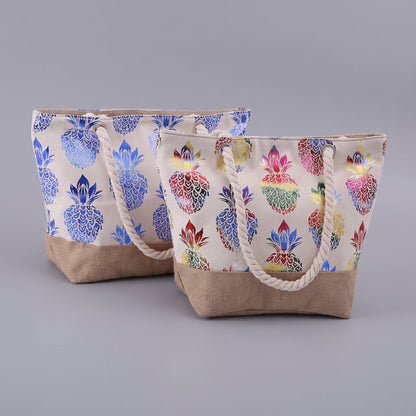 Sac de Plage Femme - Bohême Ananas - Collection Voyage – vue 7 – Yokabag