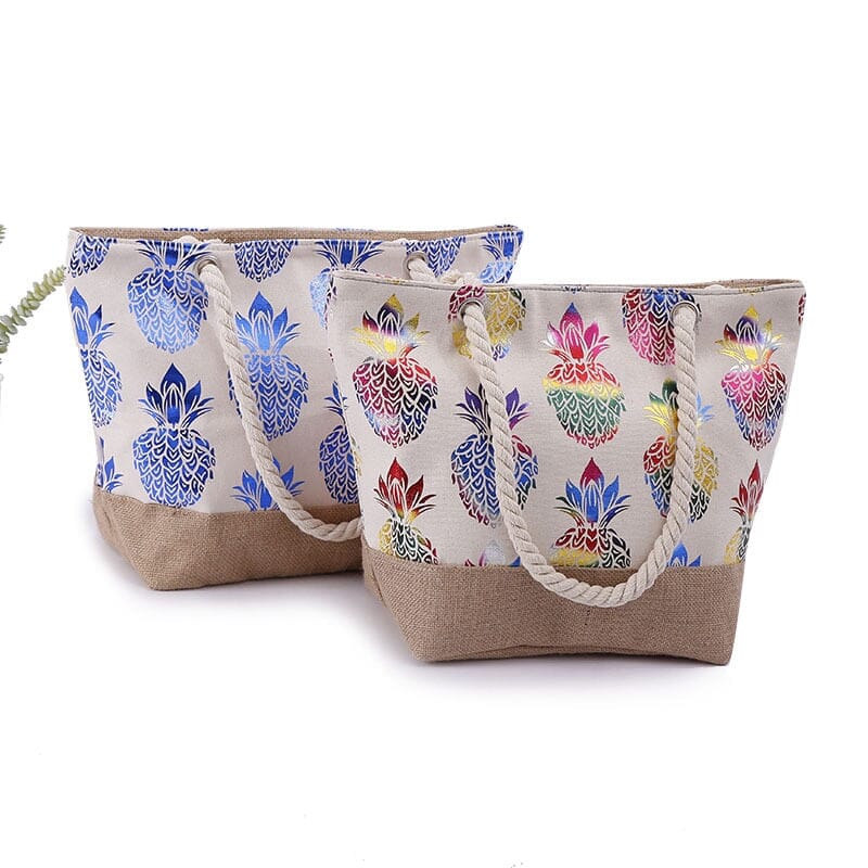 Sac de Plage Femme - Bohême Ananas - Collection Voyage – vue 7 – Yokabag