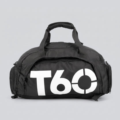 Sac de Voyage Compartiment Chaussures (Convertible) Noir & Jaune – vue 2 – Yokabag