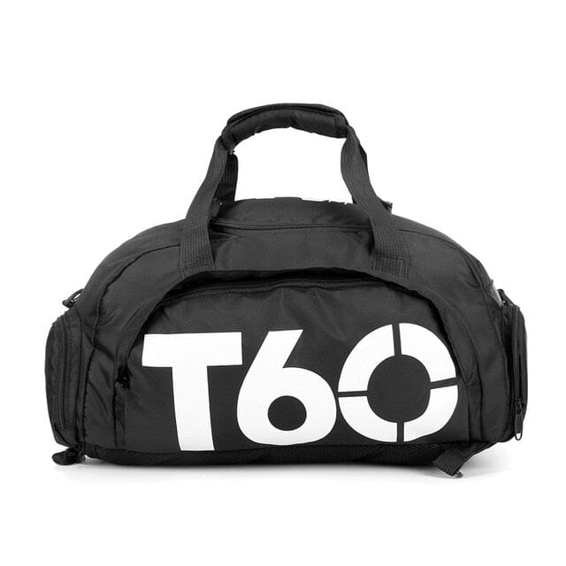 Sac de Voyage Compartiment Chaussures (Convertible) Noir & Jaune – vue 2 – Yokabag