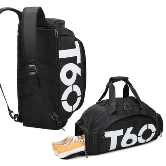 Sac de Voyage Compartiment Chaussures (Convertible) Noir & Blanc – Yokabag