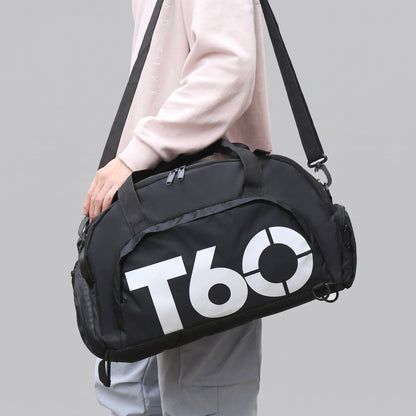 Sac de Voyage Compartiment Chaussures (Convertible) Noir & Bleu – vue 3 – Yokabag