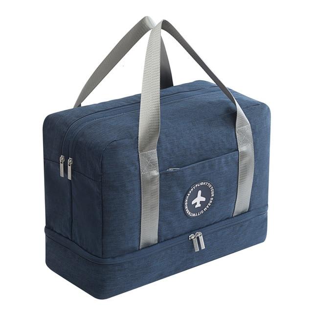 Sac de Voyage avec Compartiment Chaussures - Édition Voyage (Bleu Marine)