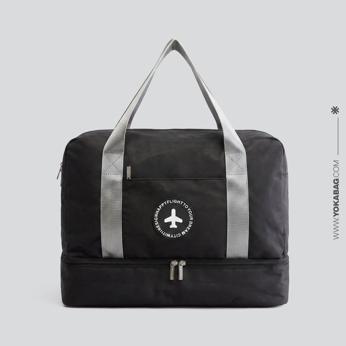 Sac de Voyage avec Compartiment Chaussures (Noir)