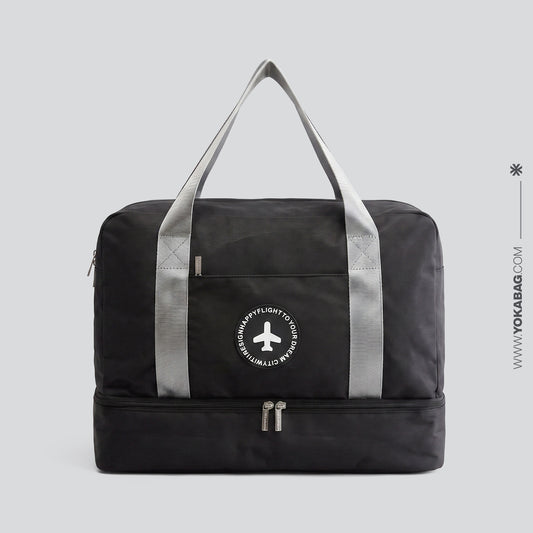 Sac de Voyage avec Compartiment Chaussures (Noir)