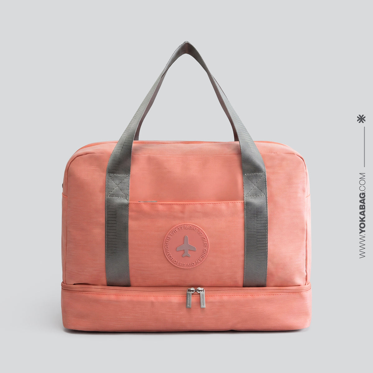 Sac de Voyage avec Compartiment Chaussures - Rose Pâle