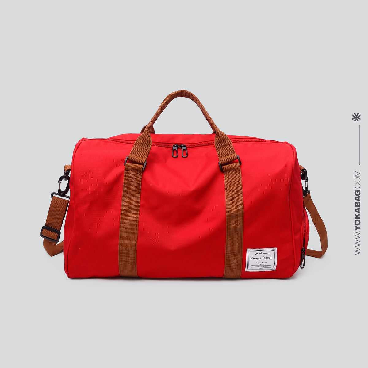 Sac de Voyage avec Compartiment Chaussures (Rouge)