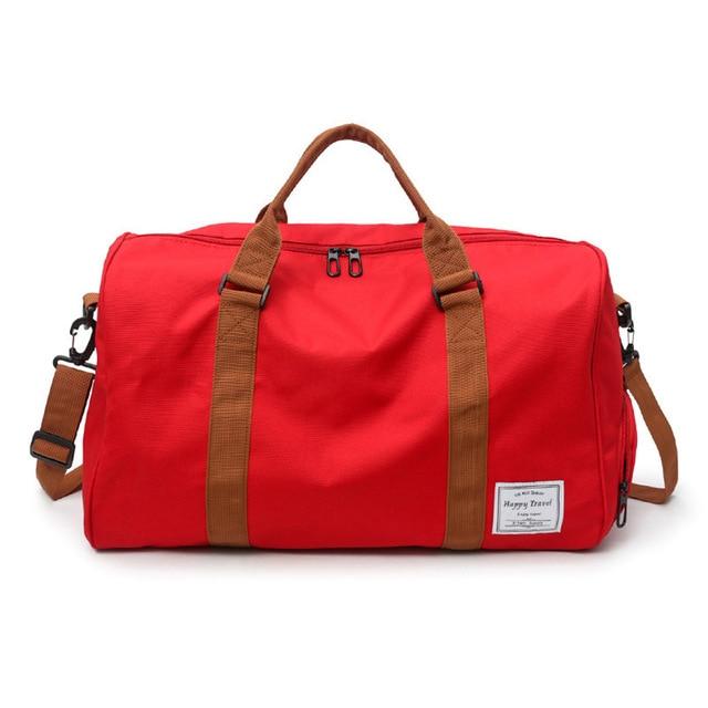 Sac de Voyage avec Compartiment Chaussures (Rouge)
