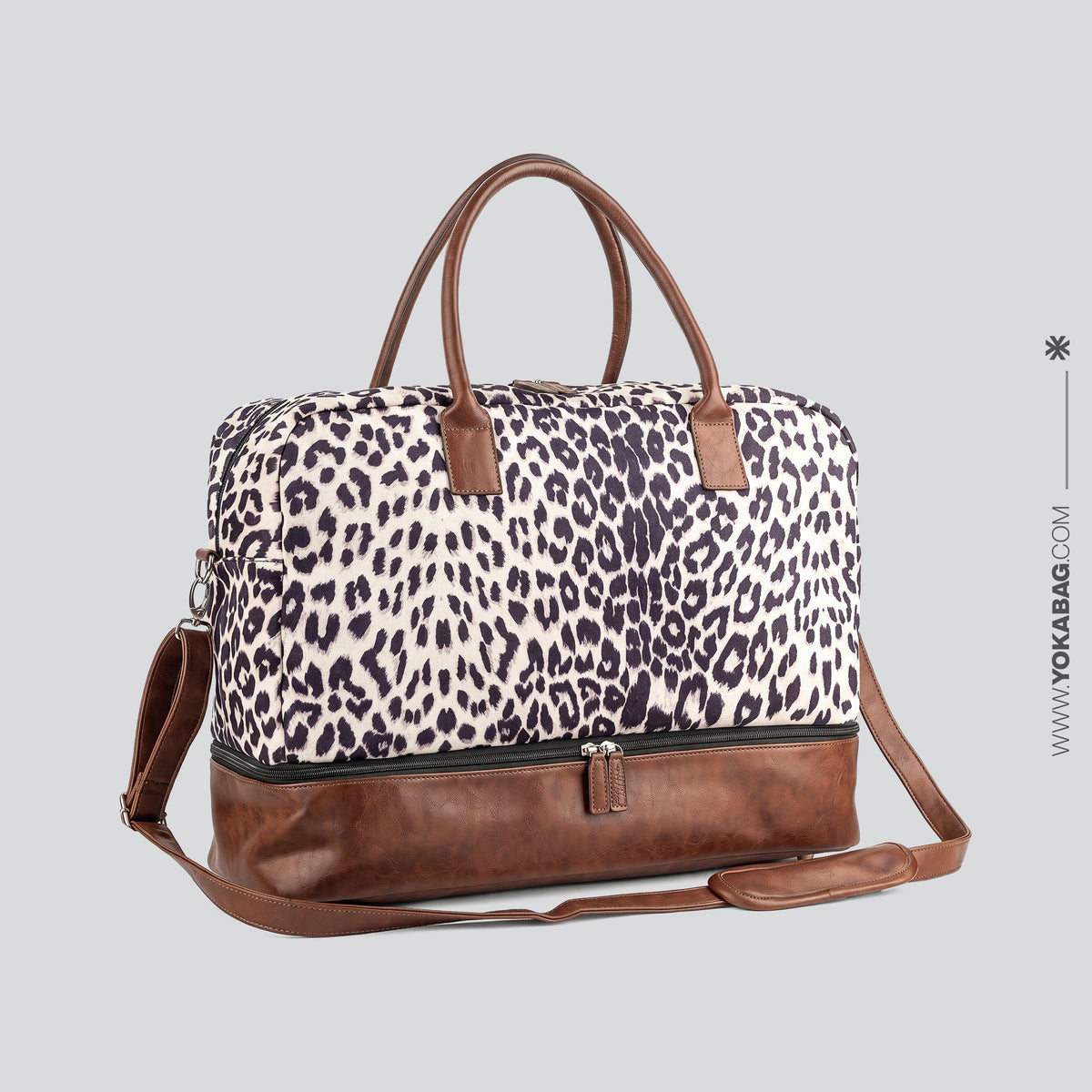 Sac de Voyage Léopard avec Compartiment Chaussures
