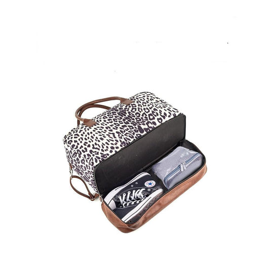 Sac de Voyage Léopard avec Compartiment Chaussures – vue 2 – Yokabag