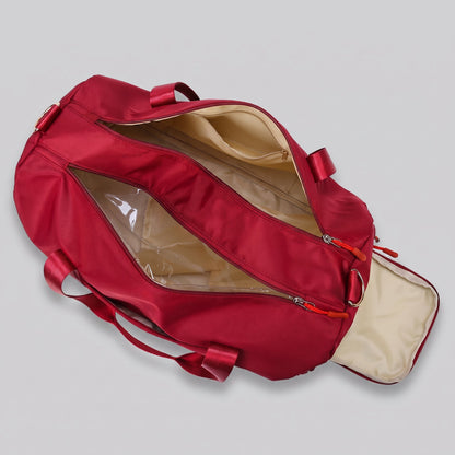 Sac de Voyage avec Compartiment Chaussures Rouge – vue 2 – Yokabag