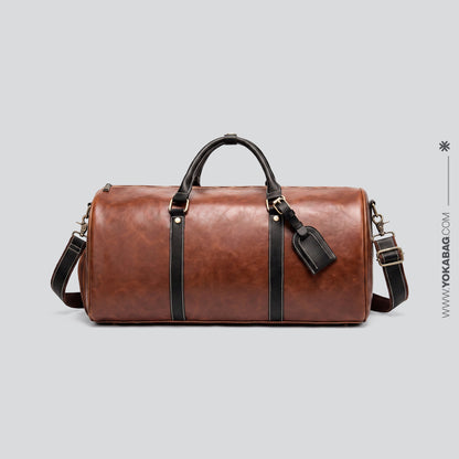 Sac de Voyage Vintage avec Compartiment à Chaussures intégré
