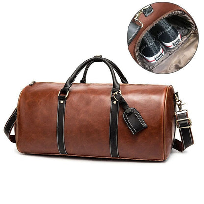 Sac de Voyage Vintage avec Compartiment à Chaussures intégré