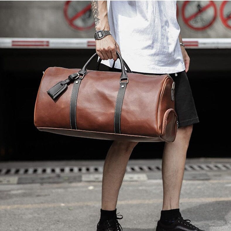 Sac de Voyage Vintage avec Compartiment à Chaussures intégré – vue 2 – Yokabag