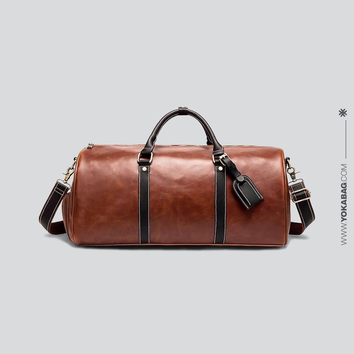 Sac de Voyage Vintage avec Compartiment à Chaussures intégré – vue 4 – Yokabag