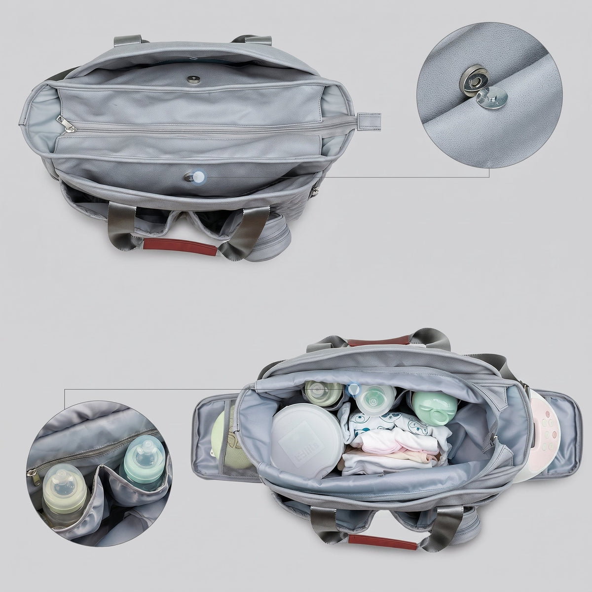 Sac de Voyage Bébé - Prêt pour l'aventure Rose – vue 4 – Yokabag