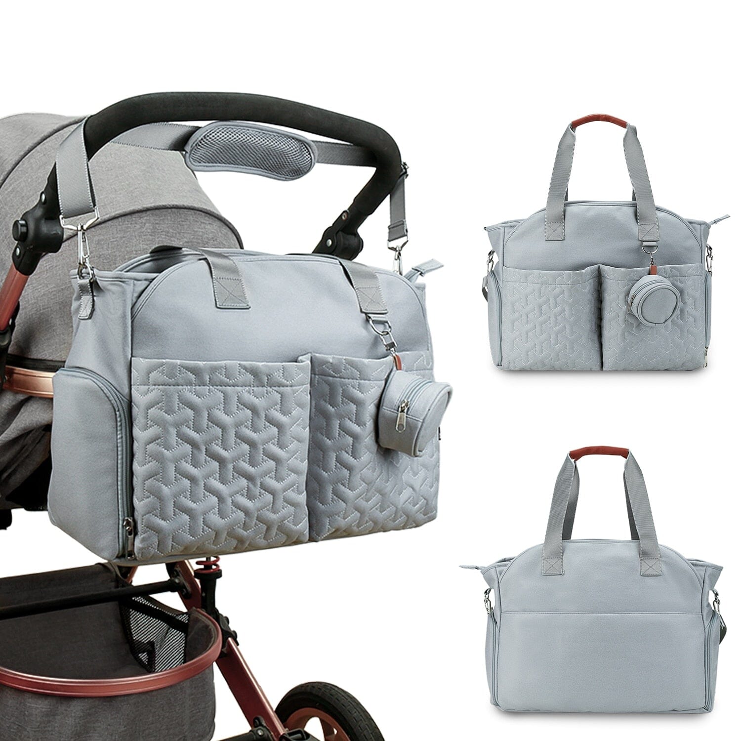 Sac de Voyage Bébé - Prêt pour l'aventure Gris – vue 2 – Yokabag