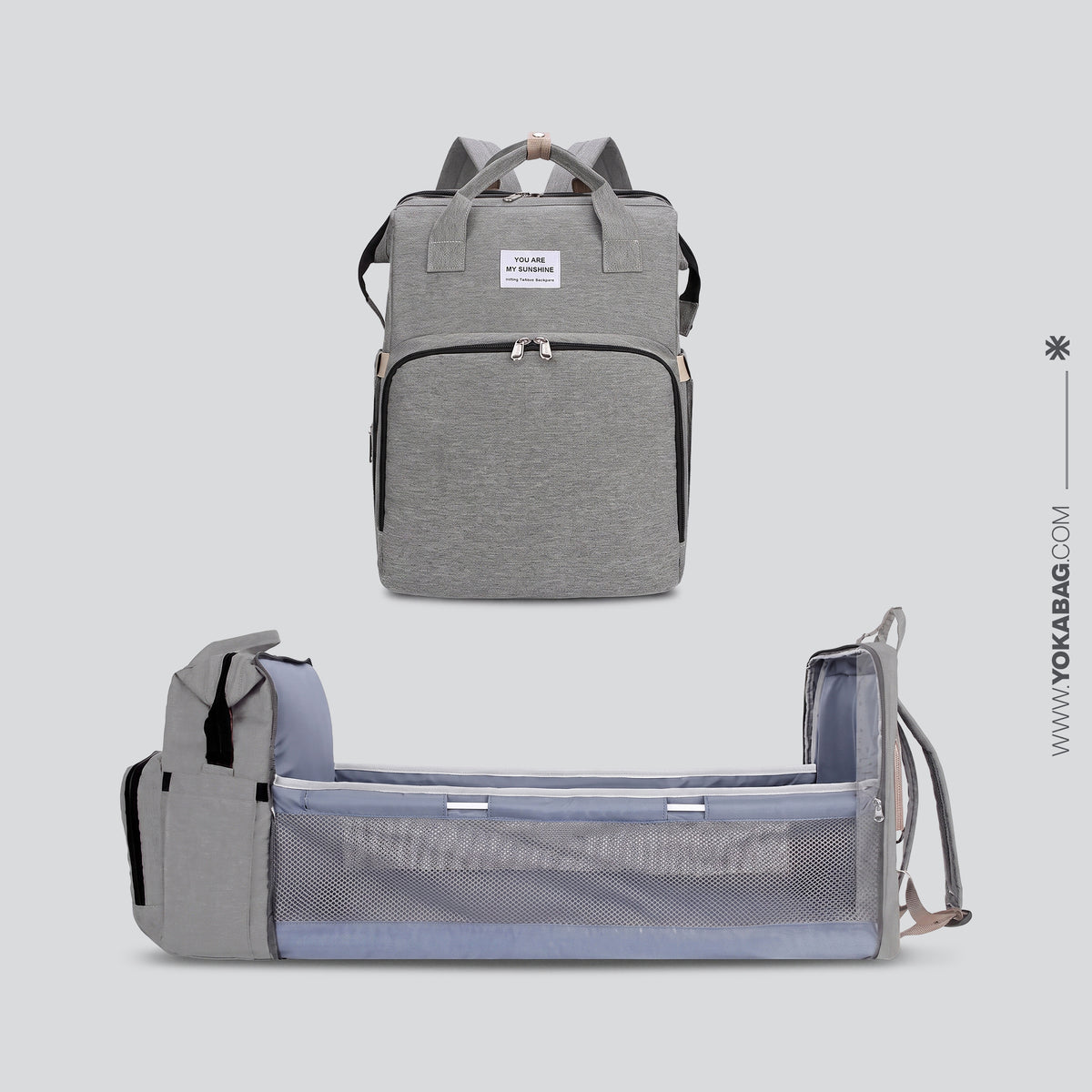 Sac de Voyage Bébé - You Are My Sunshine - Edition Voyage (Gris)