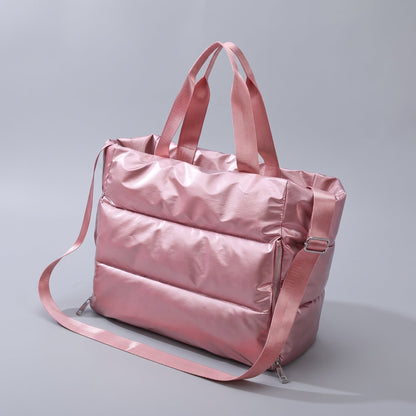 Sac de Voyage Matelassé - Doudoune Argent – vue 2 – Yokabag