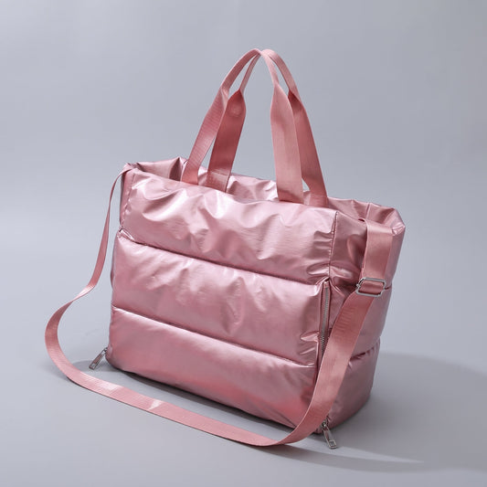 Sac de Voyage Matelassé - Doudoune Argent – vue 2 – Yokabag