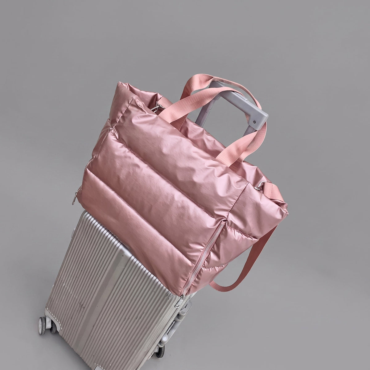 Sac de Voyage Matelassé - Doudoune Noir – vue 3 – Yokabag