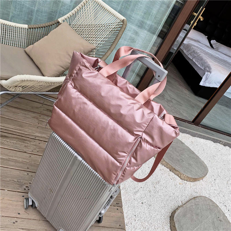 Sac de Voyage Matelassé - Doudoune Noir – vue 3 – Yokabag