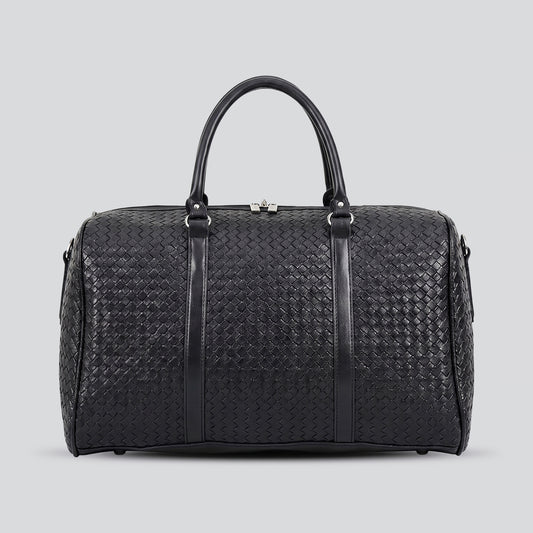 Sac de Voyage en Nylon Tressé Noir
