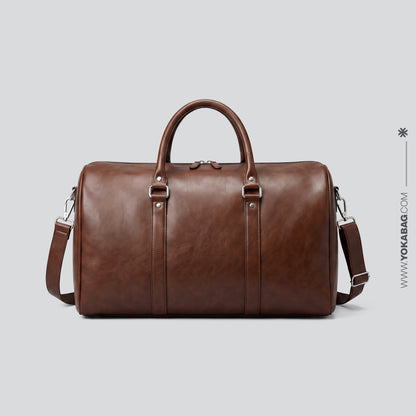 Sac de Voyage Vintage - Coloris Marron – vue 2 – Yokabag