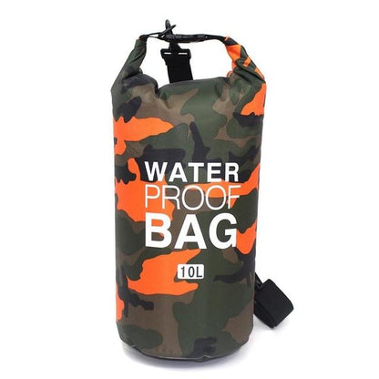 Sac de Voyage Étanche Camouflage Orange Explorer 10L – vue 3 – Yokabag