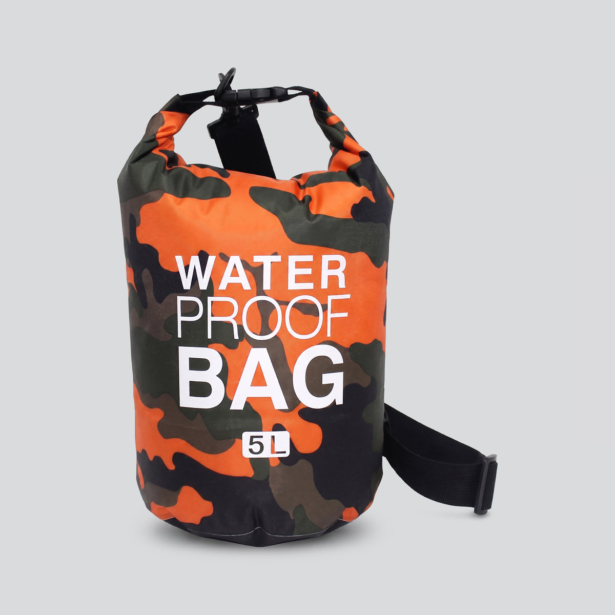 Sac de Voyage Étanche Camouflage Orange Explorer 5L – vue 2 – Yokabag
