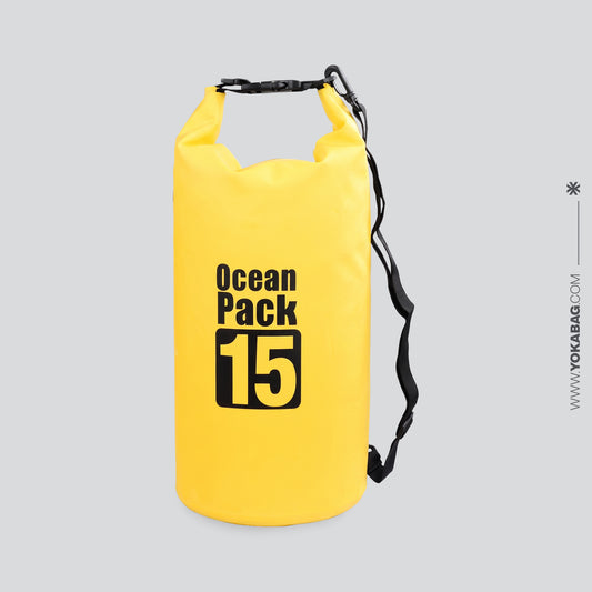 Sac de Voyage Étanche - Ocean Pack Jaune - Voyageur Étanche 15L – vue 2 – Yokabag