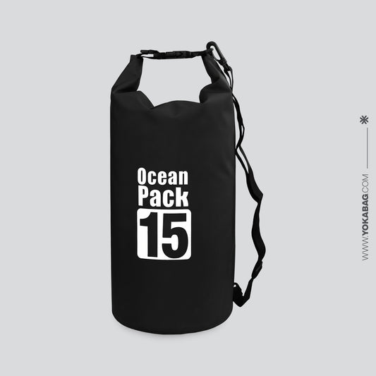 Sac de Voyage Étanche - Ocean Pack - Noir Exploration 15L – vue 2 – Yokabag