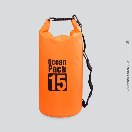 Sac de Voyage Étanche - Ocean Pack Orange Voyager 15L – vue 2 – Yokabag