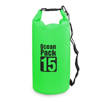 Sac de Voyage Étanche Ocean Pack en Vert 15L – vue 2 – Yokabag