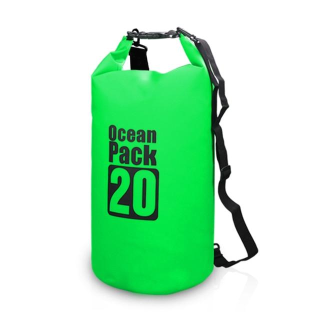 Sac de Voyage Étanche Ocean Pack en Vert 20L – vue 3 – Yokabag