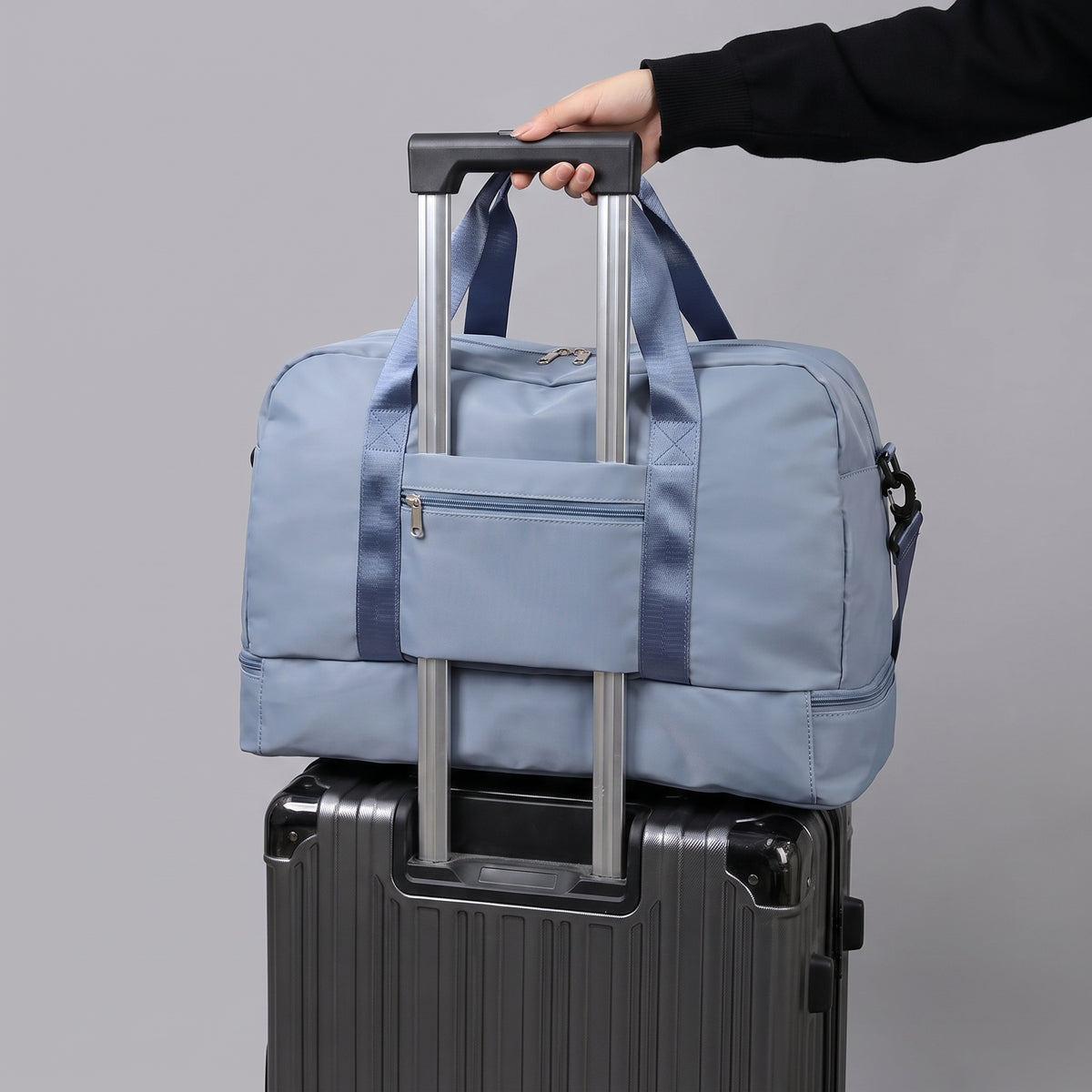 Sac de Voyage Femme Bleu Ciel avec Compartiment Chaussures – vue 10 – Yokabag