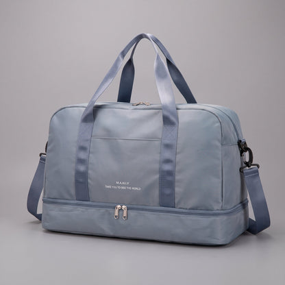 Sac de Voyage Femme Bleu Ciel avec Compartiment Chaussures – vue 6 – Yokabag