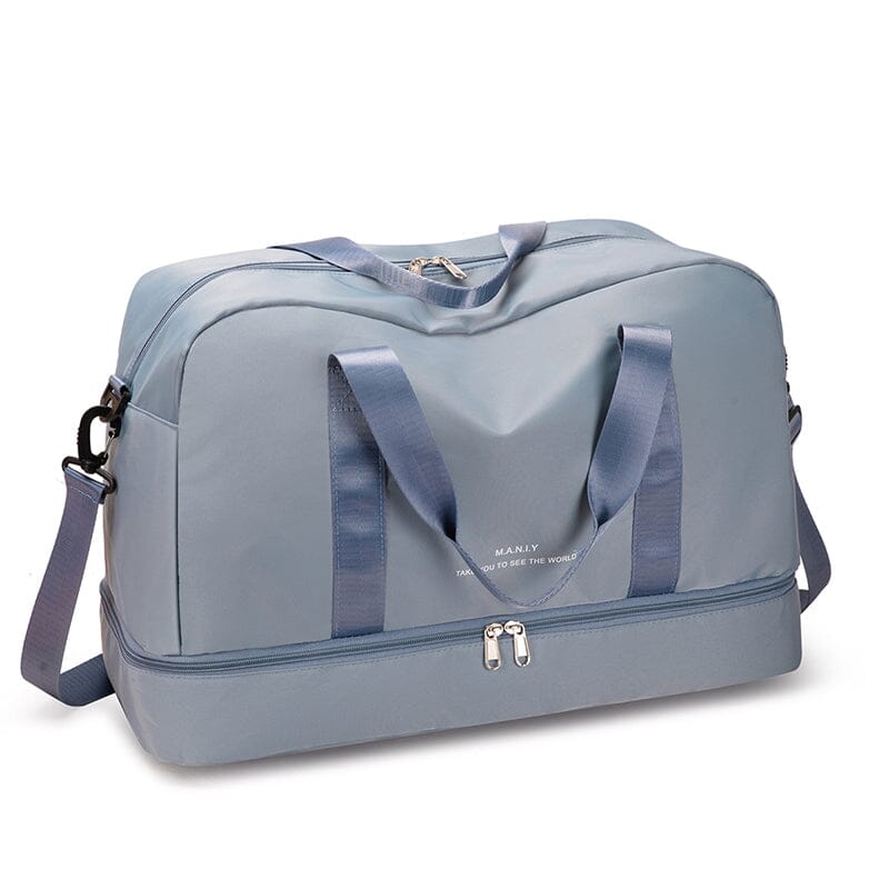 Sac de Voyage Femme Bleu Ciel avec Compartiment Chaussures – vue 6 – Yokabag
