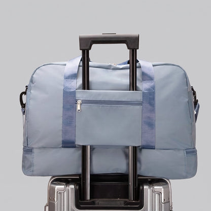 Sac de Voyage Femme Bleu Ciel avec Compartiment Chaussures – vue 2 – Yokabag