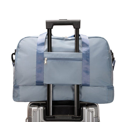 Sac de Voyage Femme Bleu Ciel avec Compartiment Chaussures – vue 2 – Yokabag