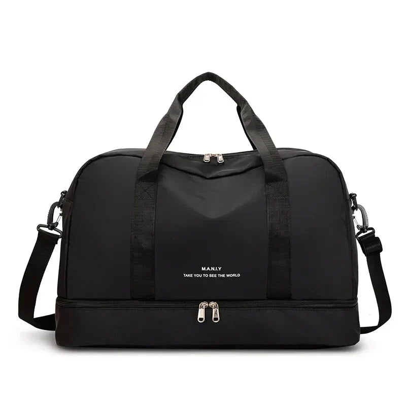 Sac de Voyage pour Femme avec Compartiment Chaussures - Noir – vue 2 – Yokabag