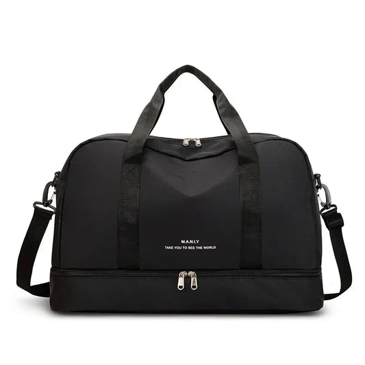 Sac de Voyage pour Femme avec Compartiment Chaussures - Noir – vue 2 – Yokabag