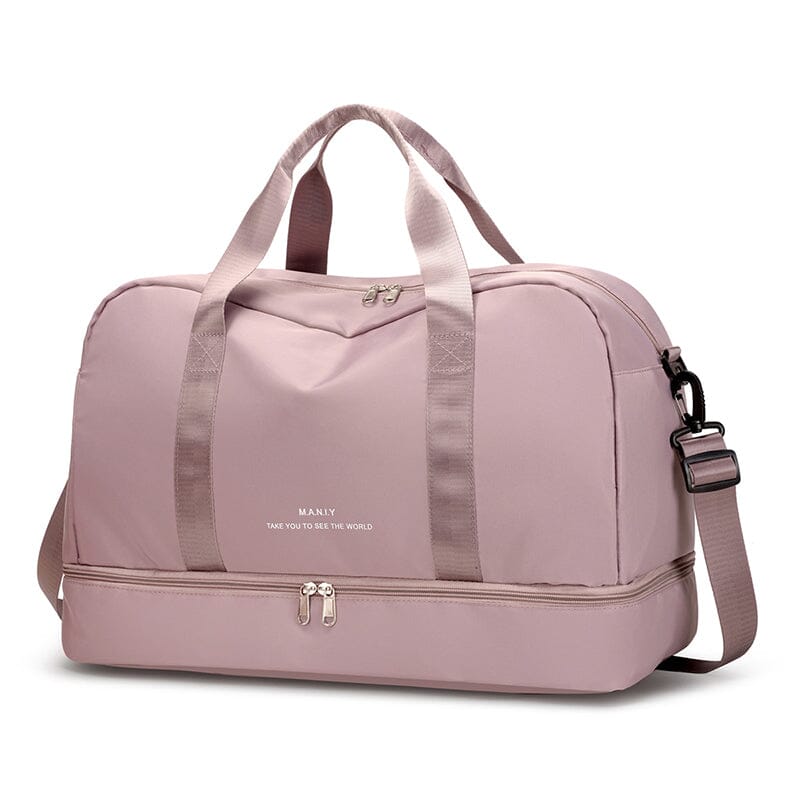 Sac de Voyage Femme avec Compartiment Chaussures - Rose