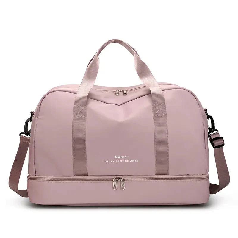 Sac de Voyage Femme avec Compartiment Chaussures - Rose – vue 2 – Yokabag