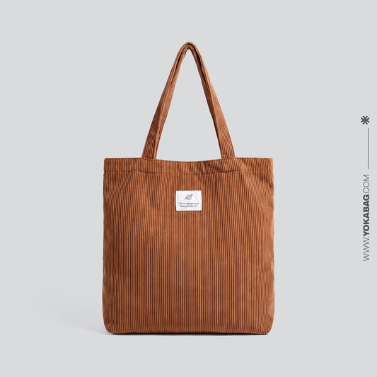 Sac de Voyage Femme en Velours Côtelé