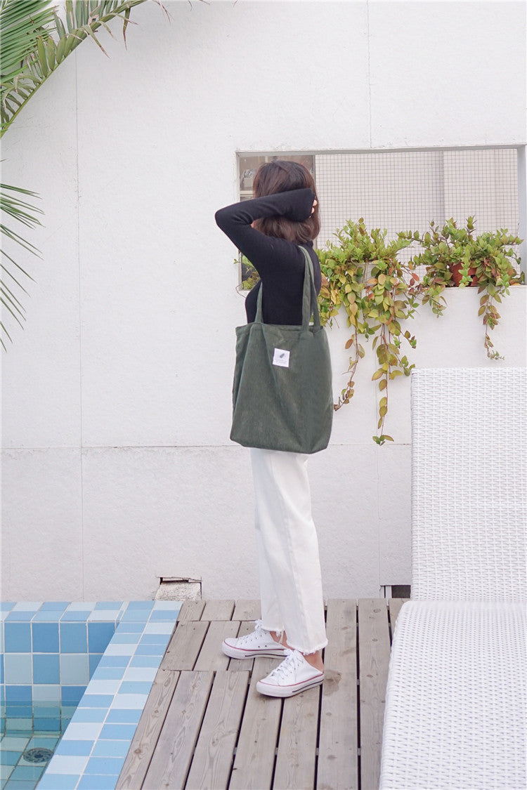 Sac de Voyage Femme en Velours Côtelé – vue 7 – Yokabag