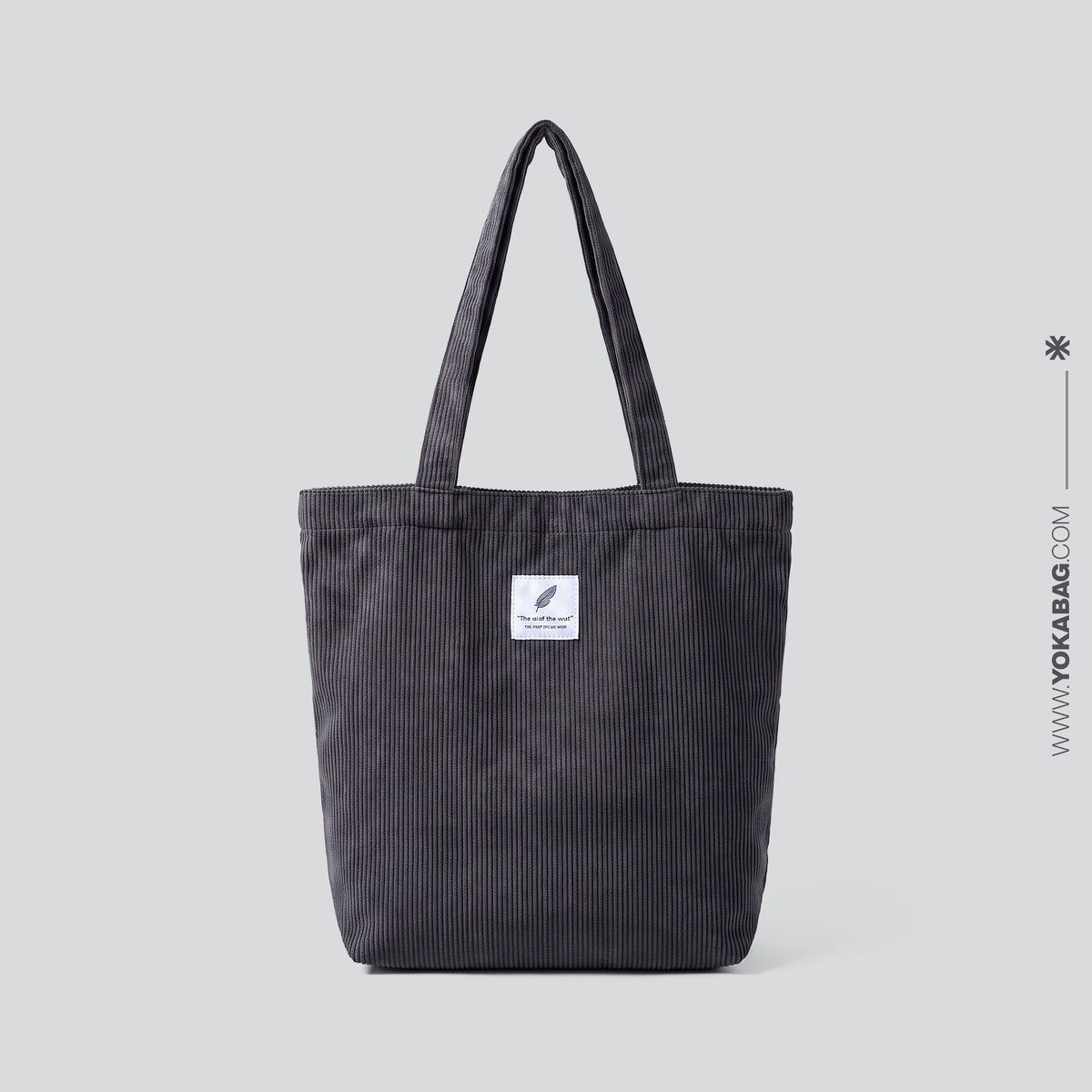 Sac de Voyage Femme en Velours Côtelé Khaki – vue 2 – Yokabag