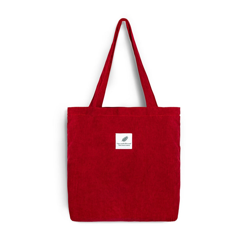 Sac de Voyage Femme en Velours Côtelé Bleu Marine – vue 5 – Yokabag