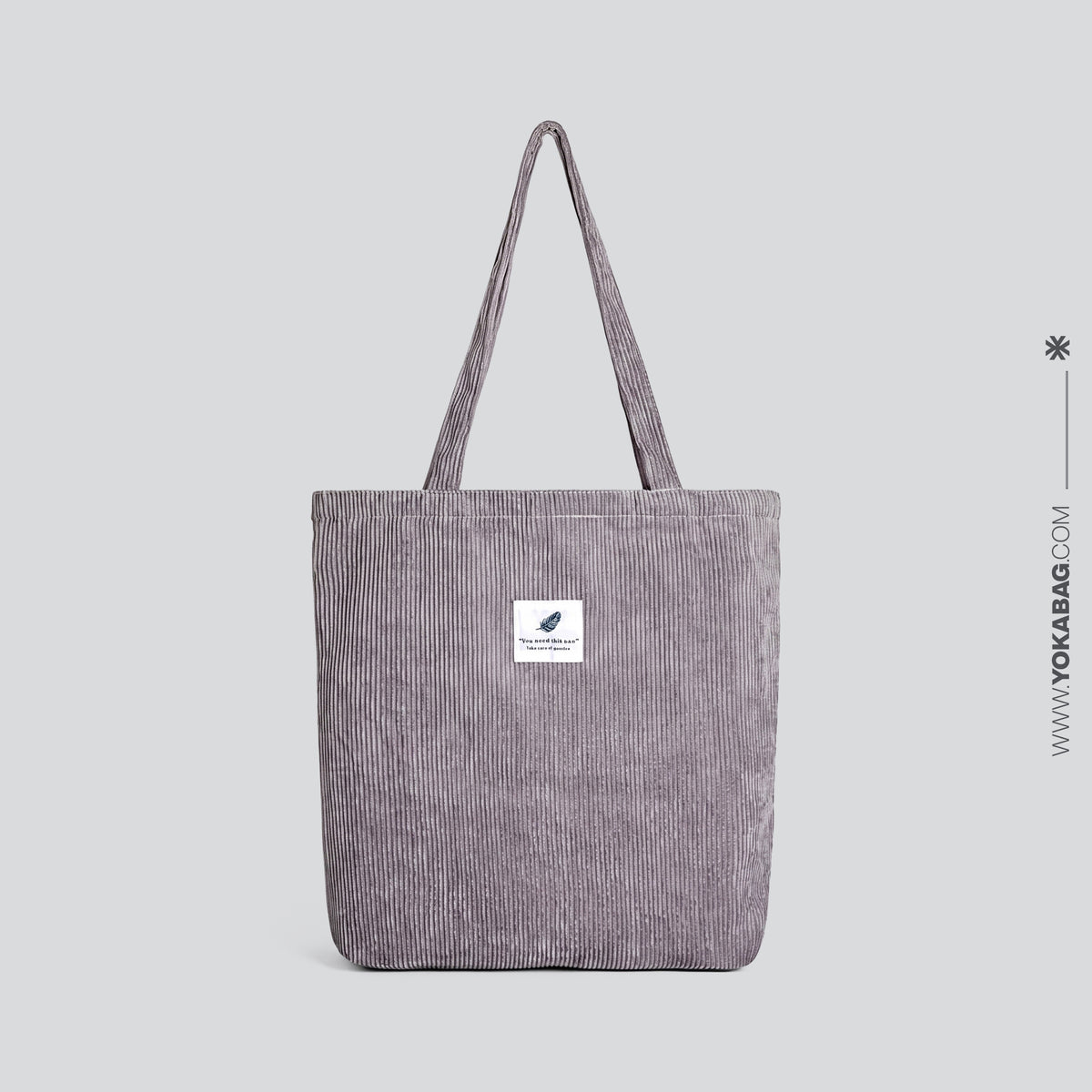 Sac de Voyage Femme en Velours Côtelé Noir – vue 3 – Yokabag